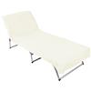 ZOLLNER Telo mare lettino con angoli - cotone - asciugamano da spiaggia beige super morbido e assorbente in 75x215 cm - lavabile a 60°C - certificato Oeko-Tex (R)