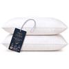 Pro Home Cuscini in piuma e piumino d'anatra 1200GSM Comfort lussuoso Cuscino in piuma d'anatra con fodera in cotone Cuscino in piuma ipoallergenico Qualità alberghiera Cuscino in piuma standard UK