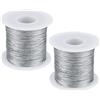 G2PLUS 200M Filo Argento Spago Argento 1MM Corda per Gioielli Filo di Spago Natalizio per la Creazione di Gioielli Regalo o Ornamenti per Alberi di Natale