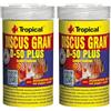 TROPICAL DISCUS GRAN D-50 PLUS 100ml / 44g - Mangime granulare per intensificare i colori dei discus (Confezione da 2)