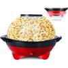 Yabano Macchina Popcorn, 5L Grande Macchina per Pop Corn Retrò da - Pop Corn Macchina con Rivestimento Antiaderente e Superficie Riscaldante Rimovibile - 800W (Rosso)