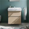 evineo ineo5 evo mobile La: 65 cm, 2 scomparti estraibili, con maniglia incassata, per lavabo Generit Renova Plan,, BE0987OA, ineo5 evo [Mobili da Bagno > Mobili Lavabo]