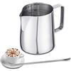 Emsmil 350ml Brocca da Latte Art Professionale Decor Lattiera con Marchio di Misurazione e caffè Latte Art Pen Acciaio Inox Lattiere Bricco per Cappuccino da Barista Espresso Making