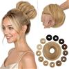 SEGO Pro 45G Chignon Capelli Veri Umani #27 Biondo Scuro Chignon Folto Facile per Capelli Elastico Capelli Finti Extension Coda di Cavallo Updo Lisci (45g)