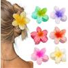 Yibingkea, confezione da 6 fermagli per capelli a forma di fiore per donna, carina clip per capelli hawaiana, accessori per capelli hawaiani per capelli spessi, regali per donne, adolescenti e ragazze