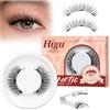 Higu Clace Ciglia finte magnetiche naturali, ciglia finte magnetiche con applicatore,non necessitano di colla magnetica, facili da indossare e rimuovere (LASH-A2)