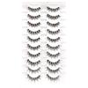 Heracks 10 paia di ciglia finte a forma di occhio di gatto, ciglia artificiali naturali, Fox Eye, look naturale, riutilizzabili, ciglia finte (MHX)