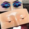 Afflano Silicone Viso Occhio Trucco Pratica Bordo Pad Silicone Bionic Pelle Per Make Up Face Ciglia l'Aiuto Perfetto, Praticare Trucco Truccatori Principianti Studenti- Eyeliner Sopracciglia Ombretto