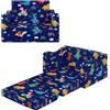 alldomess Poltroncina per Bambini 2-in-1,Cartoon Comodi Sedia Bambini | Poltroncina per Trasformabile in Lettino Stabile Divano Morbido Letto Bambina per Soggiorno Sala Giochi