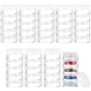 BENECREAT 10 Set 5 Contenitori Cosmetici Impilabili, Contenitori di Stoccaggio Tallone, Barattoli Impilabili con Viti per Perline, Piccola Bottiglia per Campioni Cosmetici per Lozione,3.7x8.3cm
