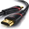 CSL-Computer CSL - Cavo HDMI 8k 2.1 2 m - 8K @ 60Hz / 120Hz - 4K @ 240Hz - 48 Gbps - HDMI 2.1 2.0a 2.0b - 3D - Ethernet ad alta velocità - HDTV - UHD II - Dynamic HDR-10+ - eARC - Variable Refresh rate VRR