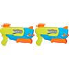 Super Soaker Hasbro Nerf Super Soaker Wave Spray, Blaster Giocattolo ad Acqua con Beccuccio Mobile, per Bambini e Bambine dai 6 Anni in Su, Serbatoio da 887 ml Facile da Riempire, Multicolore (Confezione da 2)