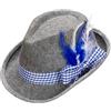 W WIDMANN MILANO Party Fashion - Fedora bavarese, con nastro e piume, in feltro, cappello, costume tradizionale, copricapo, accessorio (Confezione da 2)