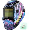 YESWELDER Casco per Saldatura True Color, Maschera per Saldatura Oscuramento Automatico Blocco della Luce Blu, Casco Saldatore 4/9-13 ampia schermatura per ARC MIG TIG