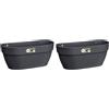 Elho Vibia Campana Wall Basket 35 - Fioriera per Balcone esterno - Ø 35.0 x H 14.8 cm - Nero/Anthracite (Confezione da 2)