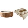Intex 28428 Pure Spa Bubble Therapy, 216 X 71 Cm 6 Posti, Sabbia, con Pompa, Riscaldatore, Sistema Purificazione Acqua, Beige Classic & Purespa, Portabicchieri in Plastica Beige, 26 X 22 X 18 Cm