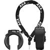 AXA Block XXL - Lucchetto a telaio AZ + ULC 130 Plug-in Chain + borsa da sella, colore nero, taglia unica