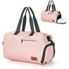 Romon Borsone Palestra Donna, Borsa Sportiva con Porta Scarpe, Tasca Umida e Impermeabile, Oxford 40x23x24cm Rosa per Viaggio e Fitness