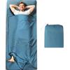 CAIXINYI Sacco Lenzuolo 2 in 1, 220 x 95 cm, utilizzabile come Sacco Lenzuolo Da Viaggio e coperta per dormire, traspirante e morbido, con cerniera su tutta la lunghezza e scomparto per cuscino