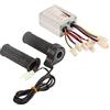 POENVFPO Set di Impugnature per Controller Motore Bici Elettrica, Kit Controller Spazzole in Lega di Alluminio 24V 500W con Maniglia Acceleratore in Gomma per Motocicli Tricicli Elettrici