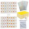 Promithi Confezione semplice,65 Blocchi 30mm Seaside Escape Game in Stile Mahjong,Gioco Seaside Escape Fuga da Tavolo,per Bambini,in ABS Plastico,Gioco di Fuga,con DIY Adesivi in PVC-Tre adesivi extra (Giallo)