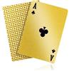 BIERDORF Carte da gioco in plastica impermeabile - Robusto mazzo di carte - Indice standard professionale Premium carte da poker - Vintage Casino temi giochi di carte per adulti - oro diamante stile