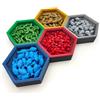 BGExpansions Ciotole magnetiche esagonali - Organizzatori modulari personalizzabili per giochi da tavolo (set di 8 pezzi - finitura silk)
