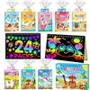ZMLM Libri Scratch Art Bambini Regalini Kit Disegno, Fogli Arcobaleno Craft Notebook con Stilo Stencil Scratch Libri Painting Paper per regalini fine Festa Compleanno Bambini (24PCS Estate)