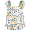 GAGAKU Dolls Carrier Marsupio Porta per Bambole Davanti e Dietro in Cotone per Bambini - Verde - Fiori di Plumeria