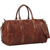 STILORD 'Santiago' Vintage Borsone da Viaggio Uomo Vera Pelle Borsa Sportiva Donna Duffle Bag Bagaglio a Mano - Travel Bag 28L a Tracolla da Cabina per Weekend & Business, Colore:kara - cognac