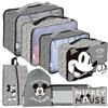 ARDITEX Set da viaggio - Organizer per bagagli, 8 pezzi, motivo: Topolino