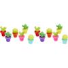 Legami - Set di 12 Segnabicchieri, ferma-Bustine da Tè, Riutilizzabili, Simpatici, Funzionali, 1,8x2,9 cm, Tema Cactus