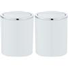 Wenko Portarifiuti con coperchio basculante Inca bianco 2 ltr. - Contenitore portarifiuti con coperchio basculante Capacità: 2 l, ABS, 14 x 16.8 x 14 cm, Bianco (Confezione da 2)