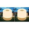 B.K.Licht - Mini lampada da tavolo a LED senza fili IP44 con touch, dimmerabile a passi, batteria ricaricabile, USB-C, luce da comodino, decorativa,luce esterna,camera dei bambini, 7x7cm,effetto legno