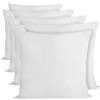 Komfortec Set di 8 federe per cuscino, 100% cotone, 40 x 40 cm, super morbide, 150 g/m², colore: bianco