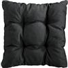 Traumnacht Cozy Set di 4 Cuscini per Sedia, Comodi Cuscini di Seduta per Sedia da Giardino, Cucina o Sala da Pranzo, per Interno ed Esterno, Nero, 38 x 38 x 6 cm