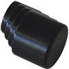 GARDINIA Terminali a Tappo per Bastoni per Tende, Linea Chicago, Ø 20 mm, Metallo, Nero Opaco, 2 Pezzi (Confezione da 4)