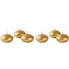 Cereria Di Giorgio - 6 Candele Galleggianti - Diametro 4.5 cm Altezza 2.7 cm - Colore Oro - Durata 4 ore (Confezione da 2)
