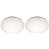 Briloner Leuchten Plafoniera a LED da soffitto rotonda - Design lineare ideale per soggiorno e camera da letto - 12 Watt, 1200 Lumen, luce bianca calda 3000 K, A+, Ø28 cm - Bianco (Confezione da 2)