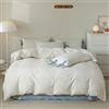 AOJIM Set copripiumino per bambini e adulti, motivo scozzese, per letto matrimoniale, in puro cotone, con motivo floreale blu, per decorare la stanza, 1 morbido copripiumino 228 x 228 cm e 2 federe 50