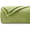 NEWCOSPLAY Coperta super morbida, in pile di flanella setosa di prima qualità, leggera, per tutte le stagioni (verde, 127 x 152 cm)