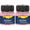 KREUL 90968 - Vernice per tessuti Javana per tessuti chiari e scuri, 20 ml vetro rosato, carattere pastoso, per timbrare e stenografare, lavabile dopo il fissaggio (Confezione da 2)