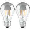 OSRAM Lampadina LED Retrofit CLASSIC A Mirror, E27, Bianca Calda, 2700 K, 6.5 W Equivalente a 50 W, 1 Unità