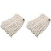 H&H Ricambio Mop/Moccio in Cotone 400 gr, Bianco 45x17x3 cm - Adatto per Pulizia Pavimenti, Alta Assorbenza (Confezione da 2)