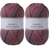 Utopia Crafts Aran Ombre - Filato multicolore per maglieria e uncinetto, 300 g - 600 m (012) (Confezione da 2)