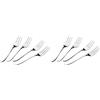 Lagostina Lavinia, Set 4 Forchette per Dolce in Acciaio Inox 18/10, Design Senza Tempo, Resistenti ed Eleganti (Confezione da 2)
