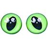 Rayher Occhi di Gatto, Verde/Nero12 Mm Ø, da Applicare,Busta 6 Pz, 8902800