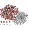 QUARKZMAN 300 Set Kit Occhielli in Metallo 3mm 1/8 Foro Occhielli per Teloni Piccolo Occhiello con Rondelle per Scarpe Vestiti Cintura Etichetta Borsa Tessuto Pelle Progetto, Arancia
