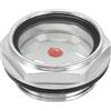 PATIKIL Aria Compressore Olio Mirino Vetro, G 1-1/4 Maschio Filetto Alluminio Lega Olio Liquido Livello Indicatore Aria Compressore Parti con O-ring