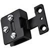 SENRISE Clip di bloccaggio in vetro, 2 pezzi di clip di bloccaggio per porta, cerniera per doccia resistente per porta in vetro, adatta per vetro da 5-8 mm/Nero